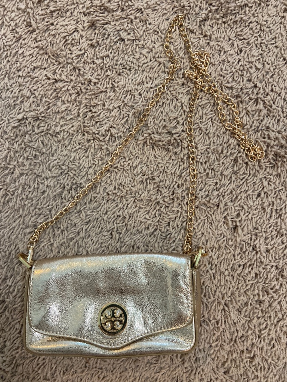 Tory Burch miller bag purse crossbody gold